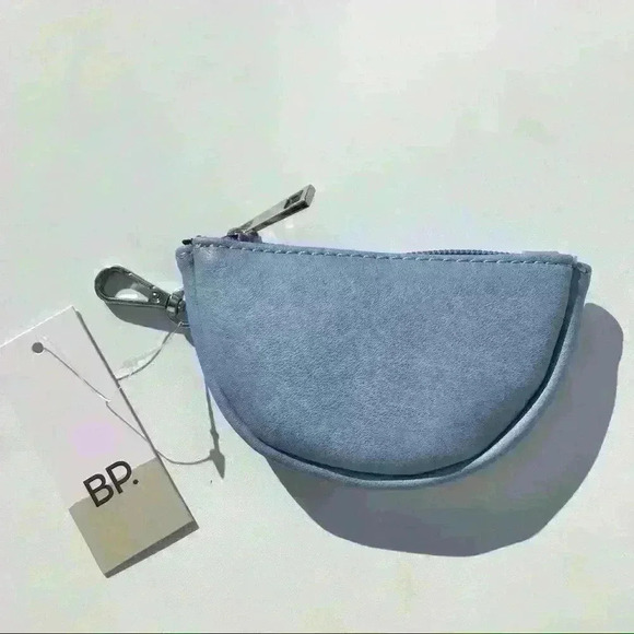 BP. Nordstrom Half Moon Zip Pouch Blue - Picture 2 of 3